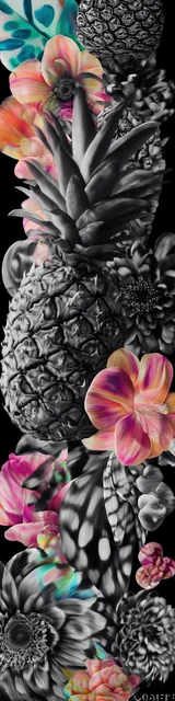 Free pineapple bookmark featuring a gray pineapple